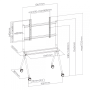 Stand TV mobil Serioux TV15068FW, compatibilitate  dimensiune ecran 50"-86, dimensiuni 1067x801x1725mm, VESA:  200x200, 300x200,